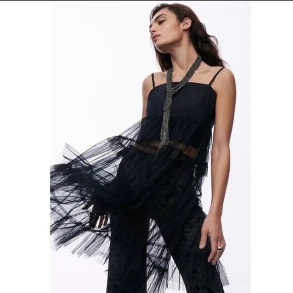 Maeve by Anthropologie Mesh Tulle Sheer Midi Dress - Picture 7 of 8